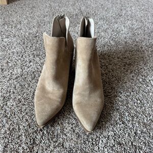 Steve Madden Beige Suede Ankle Booties